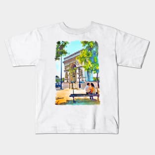 The Arc de Triomphe Paris Kids T-Shirt